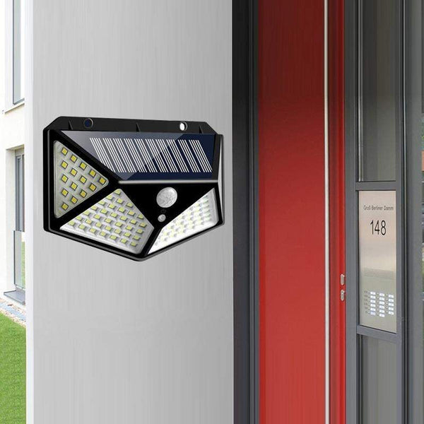 Outdoor Lighting Four Sided 100 Led Solar Power Wall Lights