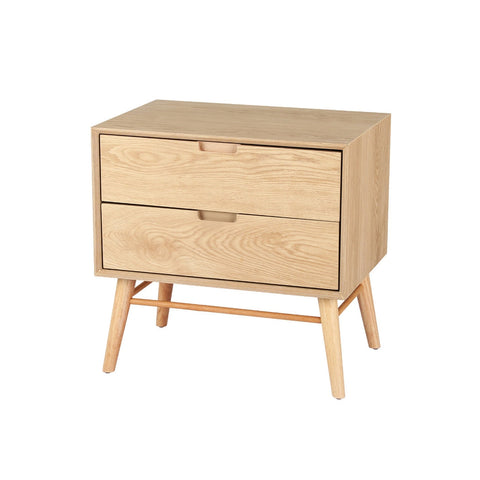 Artiss Bedside Table Drawers Side End Storage Cabinet Nightstand Oak Gino