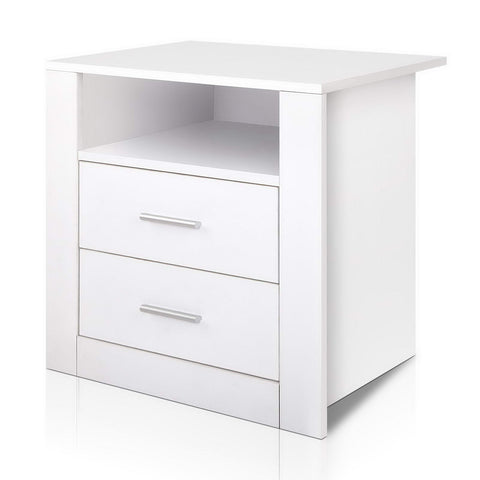 Artiss Bedside Tables Drawers Storage Cabinet Side White