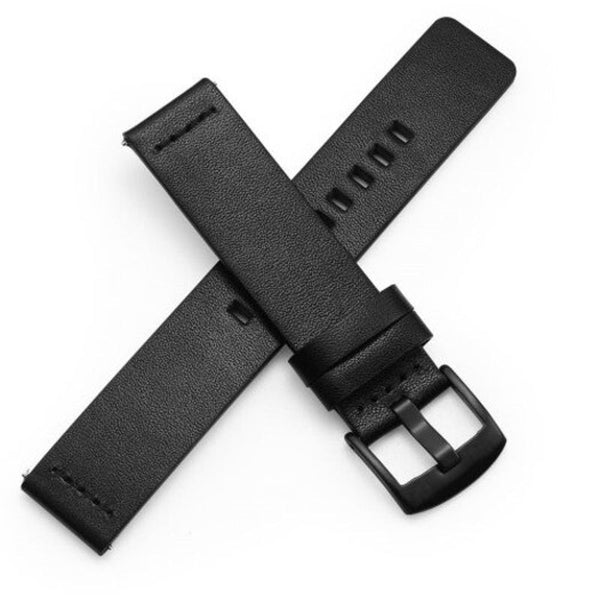 Genuine Leather Watch Band Wrist Strap For Samsung Galaxy 42Mm Sm R810 Graphite Black