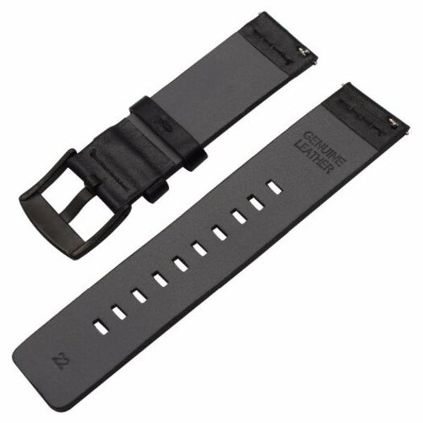 Genuine Leather Watch Band Wrist Strap For Samsung Galaxy 42Mm Sm R810 Graphite Black