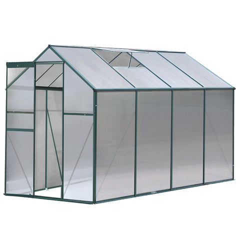 Greenfingers Aluminum Greenhouse House Garden Shed Polycarbonate 2.52X1.9M