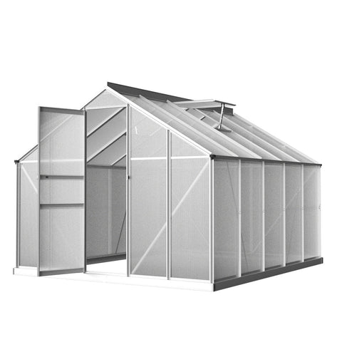 Greenfingers Greenhouse Aluminium Polycarbonate House Garden Shed 3X2.5M