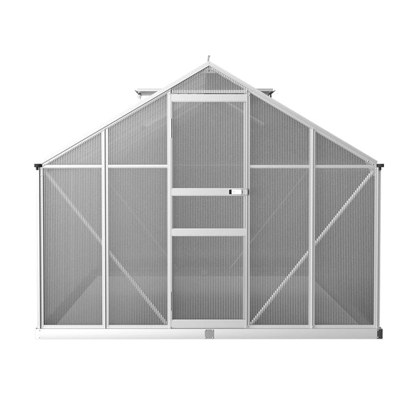 Greenfingers Greenhouse Aluminium House Garden Shed Polycarbonate 3.6X2.5M