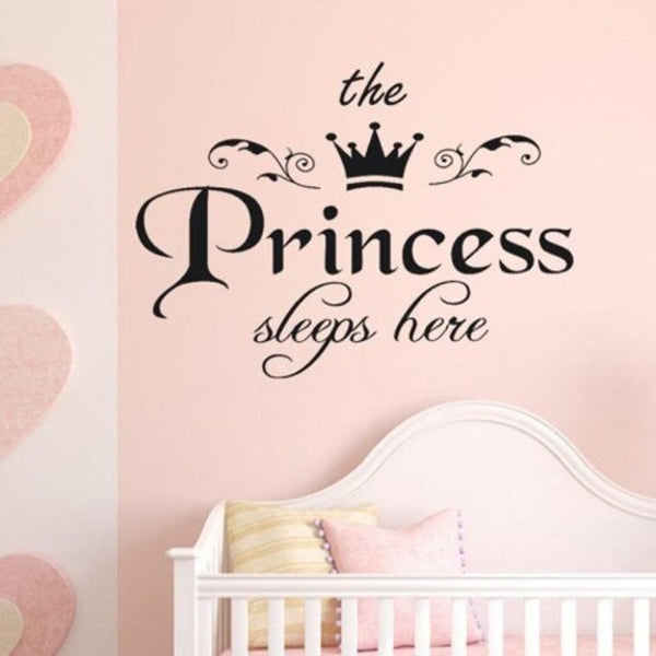 Girl Princess Room Fashion Carved Wall Stickers And Environmental Protection Black