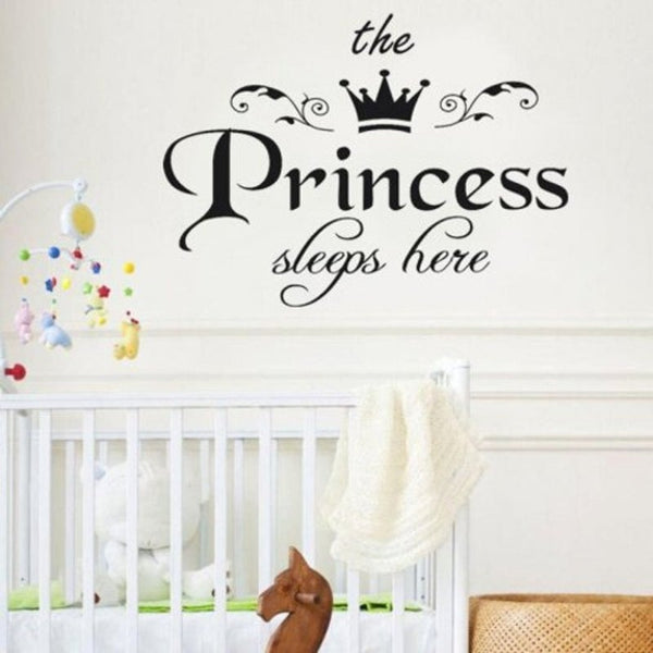 Girl Princess Room Fashion Carved Wall Stickers And Environmental Protection Black