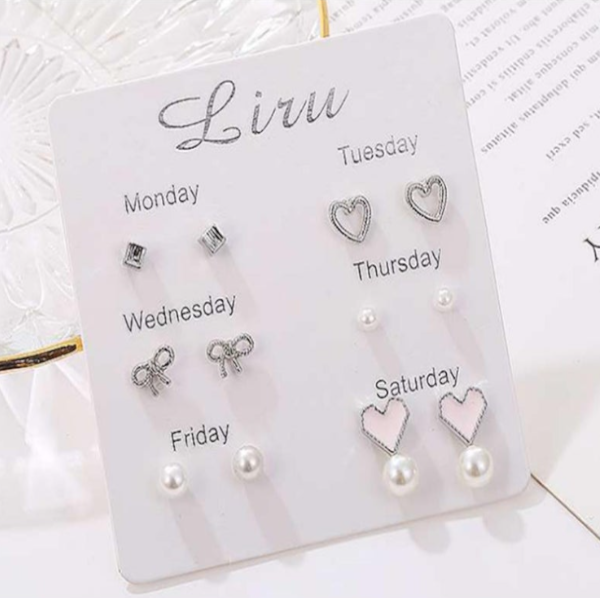 Girls'earrings Simple And Lovely Earrings Suit Personality Student 4