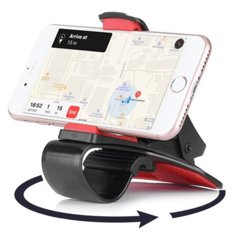 360 Degree Car Dashboard Clamp Phone Holder Black