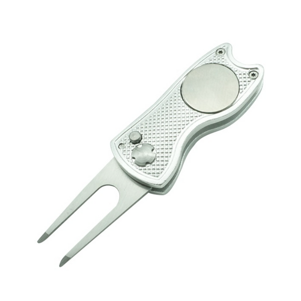Foldable Golf Divot Repair Tool Marker Pitch Cleaner Pitchfork Accessories Putting Fork