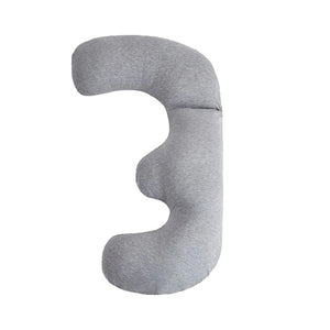 Grey J-Shaped Body Pillows Maternity For Support Pregnant Women Sleeping