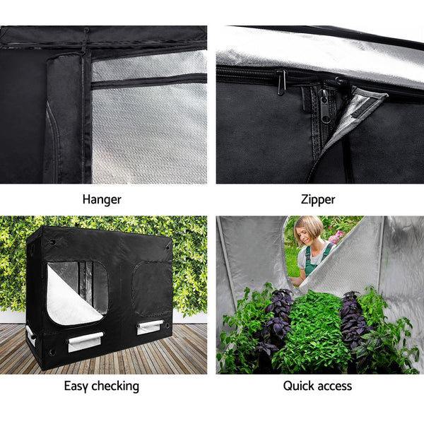 Greenfingers Hydroponics Grow Tent Kits System 2.4M X 1.2M 600D Oxford