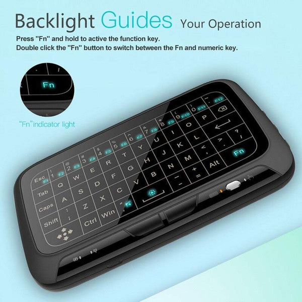Tv Remote Controls H18 2.4Ghz Full Touch Panel Wireless Backlit Keyboard Plug And Play For Android Box Pc Laptop