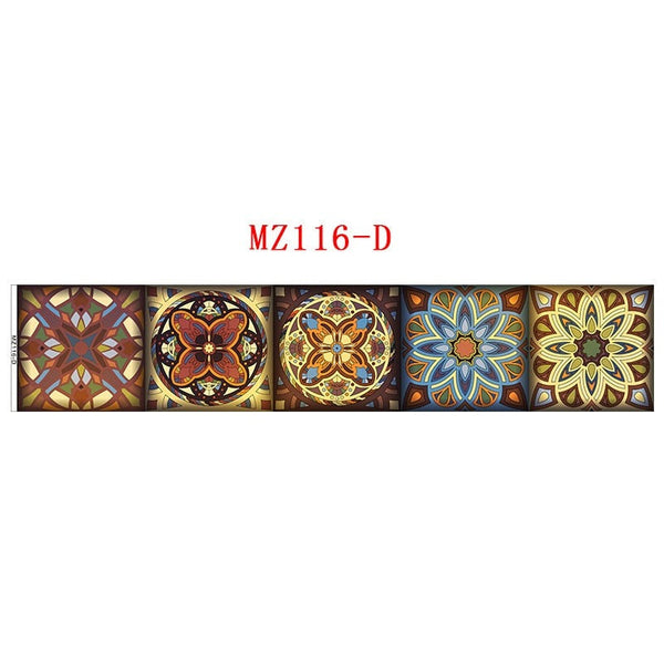 Colourful Boho Retro Triangles Tile Stickers Home Decor