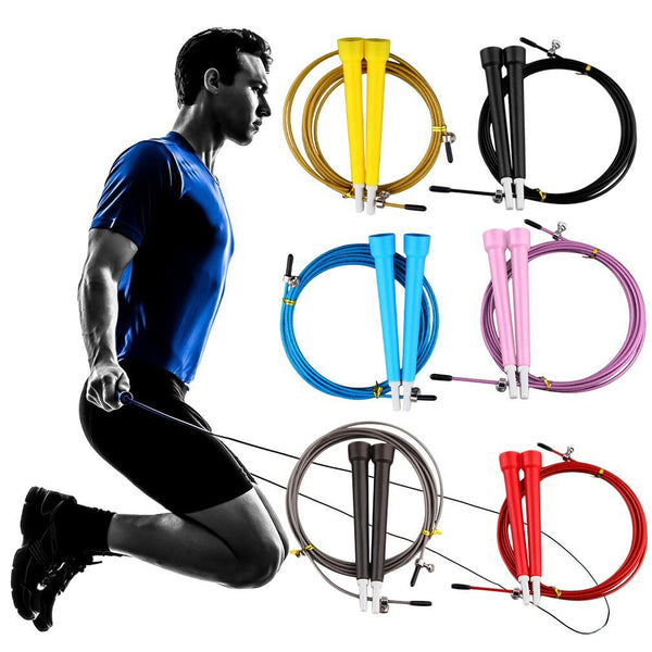 3 Metre Adjustable Steel Skipping Ropes Jump Cardio Exercise Fitness Gym Crossfit