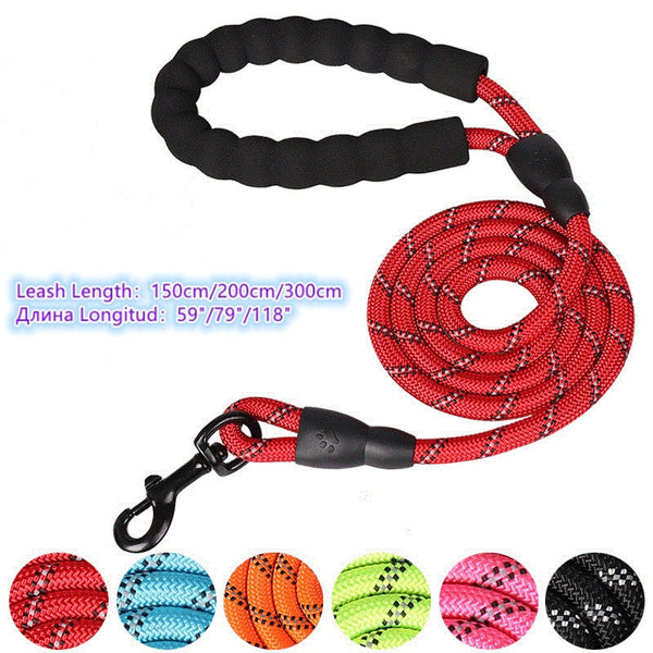 150/200/300Cm Strong Dog Leash Pet Leashes Reflective For Big Small Medium Large Drag Pull Tow Golden Retriever