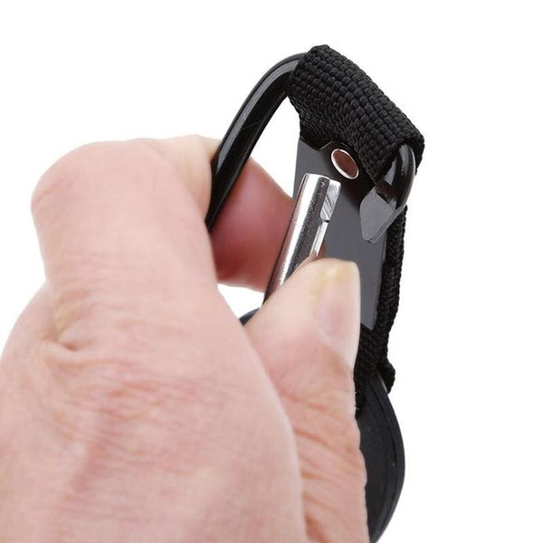 High Quality Outdoor Sports Bottle Buckle Camping Hiking Carabiner Black