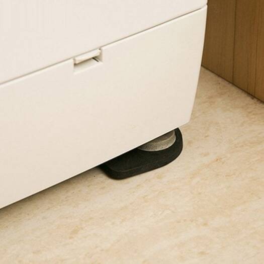 Bathroom 4Pcs Washing Machine Shockproof Pad Anti Slip Mute Cotton Eva Foam Table Mat Black