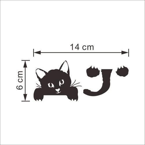 Kid's Wall Stickers Cute Kitten Switch Pvc Removable