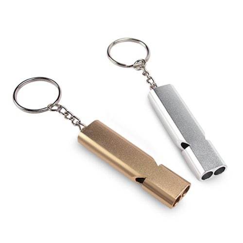 Safety Whistles Double Hole High Frequency Survival Silver