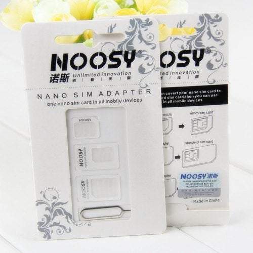 Sim Cards Accessories Noosy 4 In 1 Adapter Set White