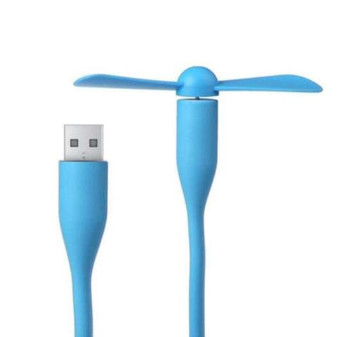 Power Charging Usb Tiny Flexible Detachable Fan Low Consumption Blue