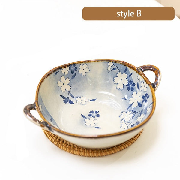 7.5Inch Ceramic Japanese Noodle Soup Bowl Pretty Tableware
