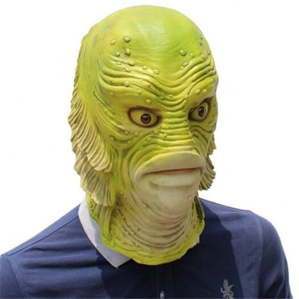 Shape Water Amphibian Man Fish Cosplay Costumes Merman Face Halloween Latex Mask