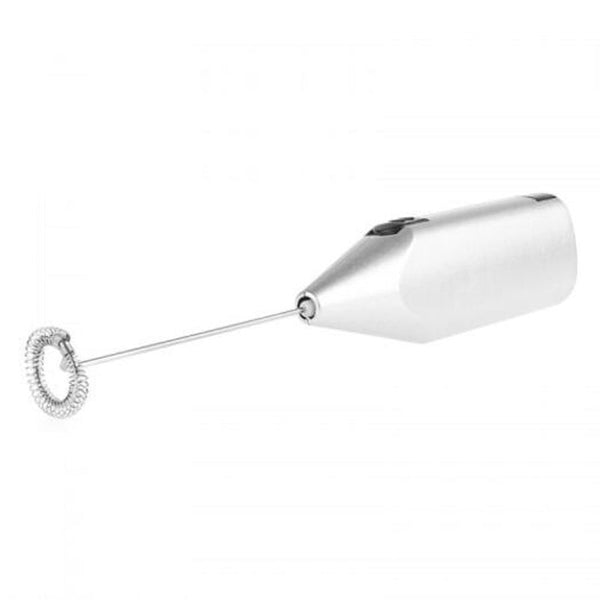 Handheld Electric Mini Egg Beater Frother Whisk Coffee Shake Mixer Kitchen Foamer Tool Silver