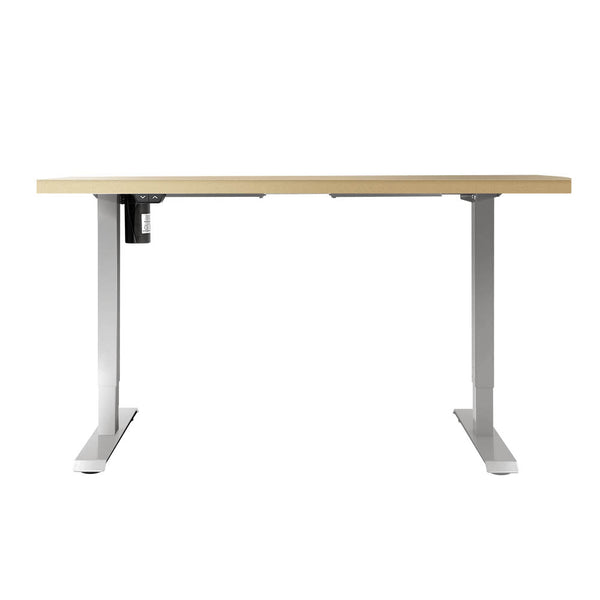 Artiss Electric Standing Desk Motorised Sit Desks Table White Oak 140Cm