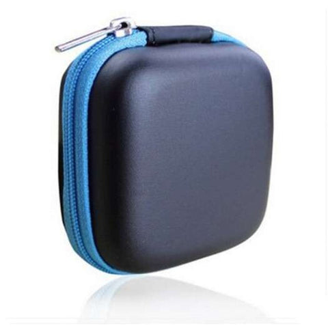 Headphone Bag Data Cable Box Zipper Headset Packaging Blue