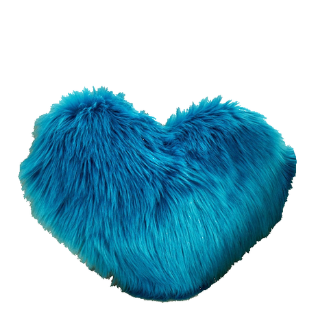 Heart Shaped Artificial Wool Fur Soft Plush Cushion Cover Ver 10