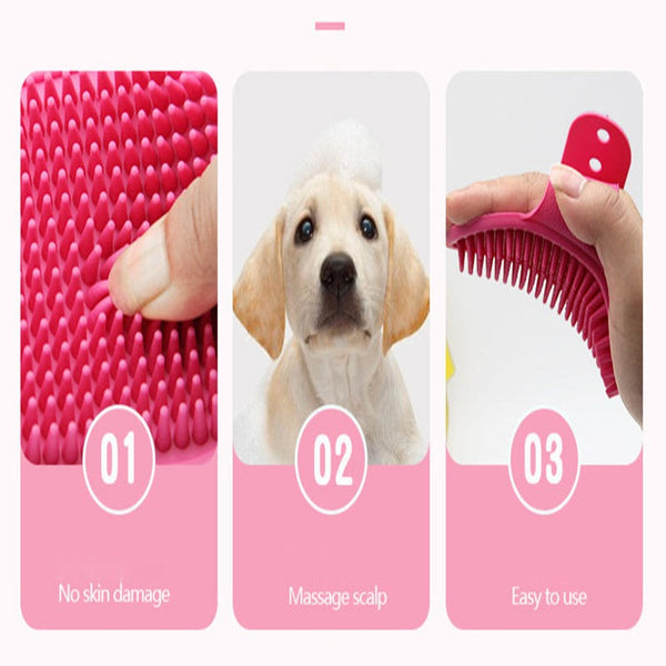 Pets Soft Rubber Brush Comb Glove Hair Fur Grooming Massage Dogs Cats Bath Supplies