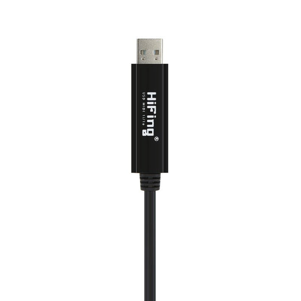 Usb In Out Midi Cable One Interface 5 Pin Line Converter Pc To Music Keyboard Adapter Cord Black