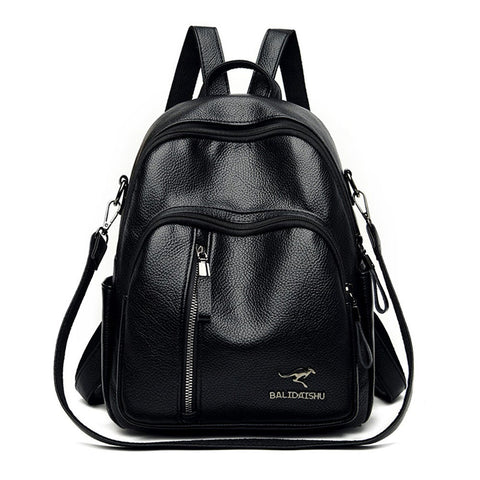 High Quality Backpack Women Large Capacity Bag Soft Pu Leather Backpacks For Casual Bags Designer