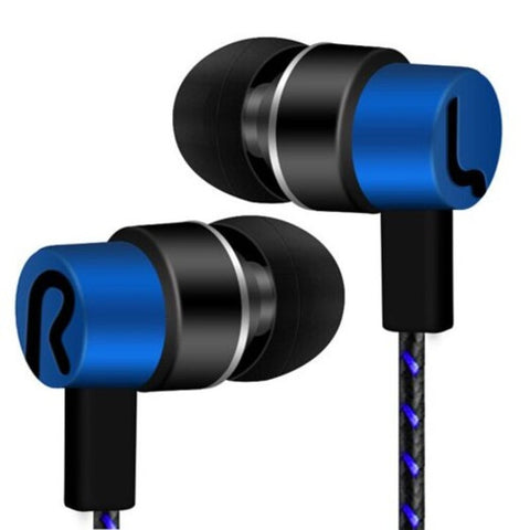 Hiperdeal Sports Headphones No Microphone 3.5Mm In Ear Stereo For Computer Mobile Phone Mp3 Music Blue