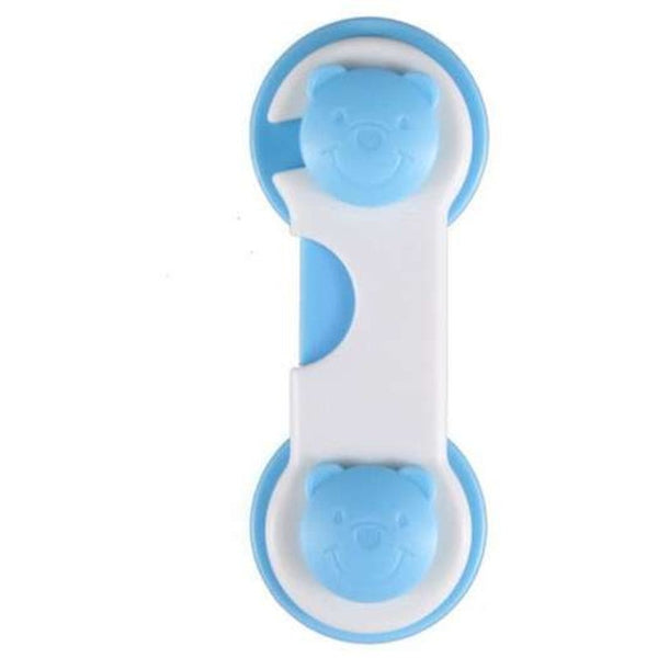 Home Protection Multi Function Bear Plane Child Safety Lock Cabinet / Door 5Pcs Day Sky Blue