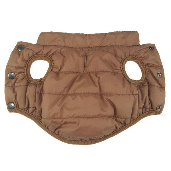 Red / Blue Brown Winter Pet Dog Jacket With Soft Lining And Clips