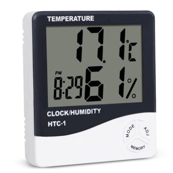 Htc 1 Lcd Digital Thermometer Hygrometer Indoor Electronic Humidity Monitor White