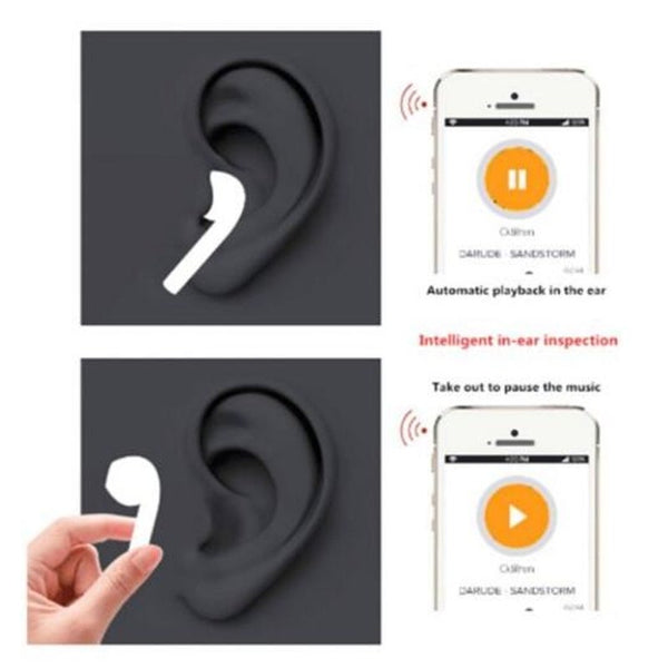 I200 Wireless Bluetooth 5.0 Headset In Ear Detection Pop Up Window Supports Charging White