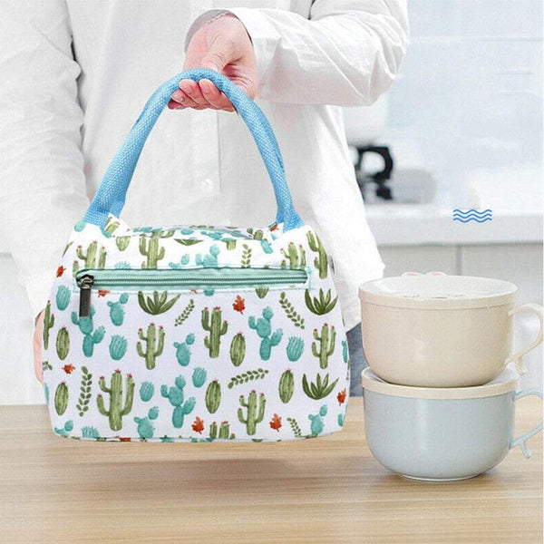 Lunch Boxes Bags Insulated Portable Pattern Food Storage Handheld Container
