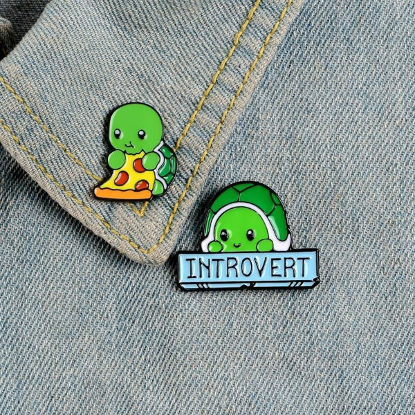 Turtle Pins With Pizza And Introverted