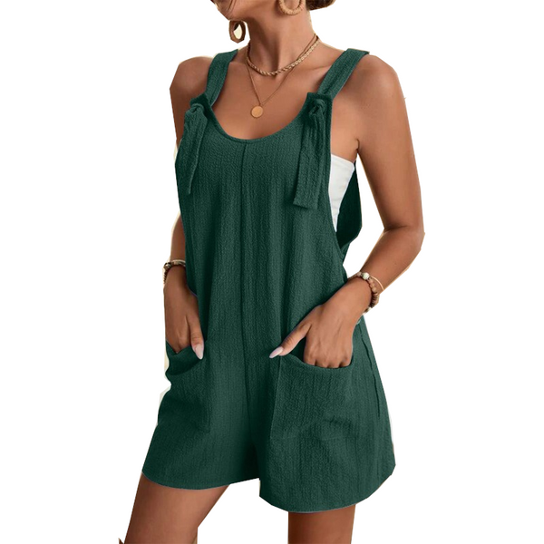Jumpsuits Rompers Fashion Summer Style Shorts Solid Color Overalls With Pockets Pants