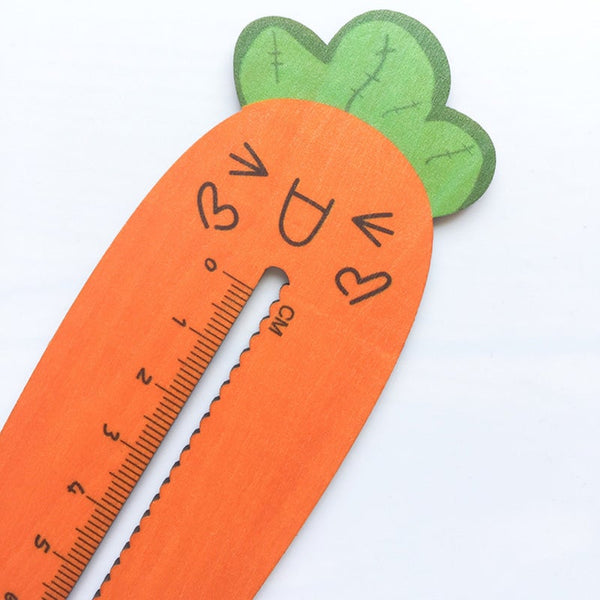 Kawaii Cute Smile Carrot Vegetable Straight Ruler Measure Study Drawing Student Stationery School Office Supply Gift