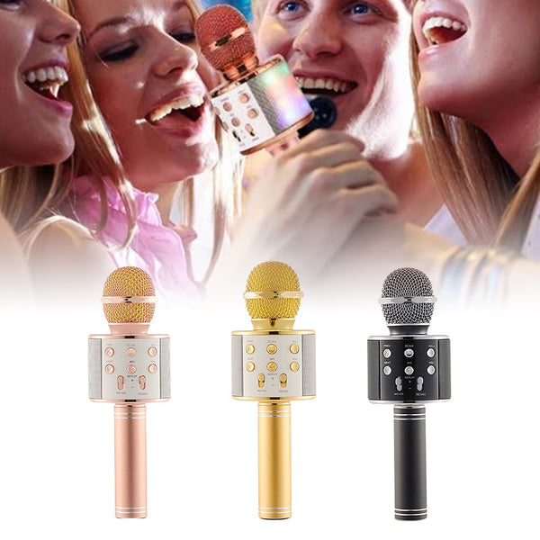 Kids Portable Bluetooth Wireless Karaoke Microphone With Led Lights