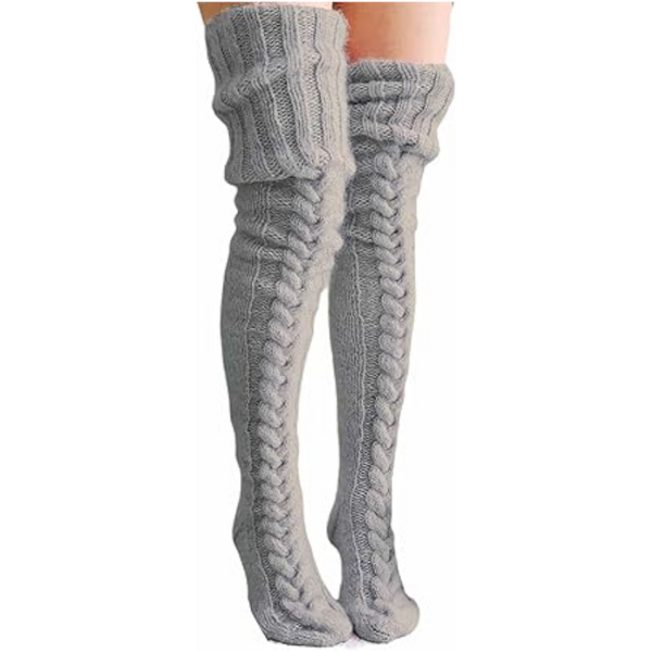Knitted Socks Over The Knee Lengthened Stockings