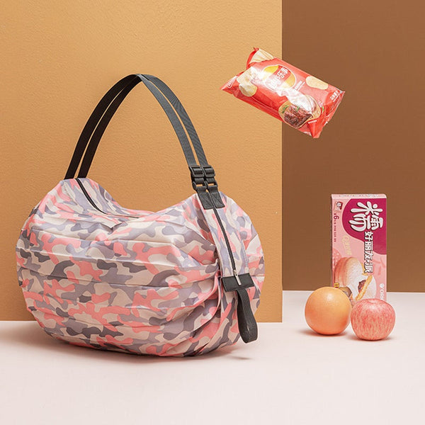 Large Capacity Thickening Nylon Tote Eco Reusable Polyester Portable Shoulder Women's Handbags Folding Shopping Bag