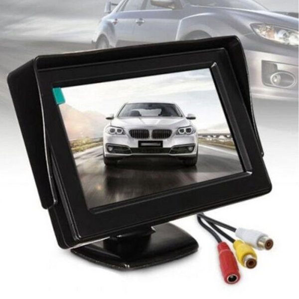 Lcd Car 4.3 Inch Bracket Screen Visual Reversing Image Display Black