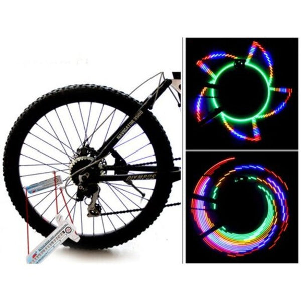 Led Bicycle Tyre Lights Motorcycle Bike Flash Spoke Lamp Outdoor Cycling White