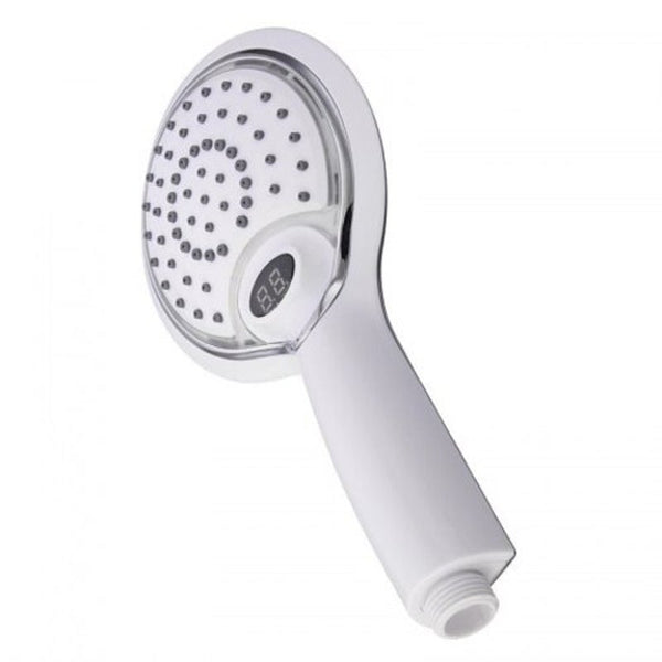 Led Display Temperature Control Shower Head Silver