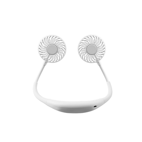 Led Lamp Aromatherapy Sports Neck Fan Usb Charging Portable White